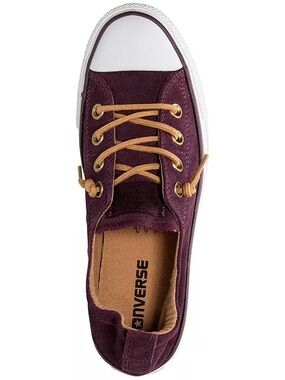 Chuck Taylor Shoreline Perf Burgundy Suede Casual Sneakers Size 6